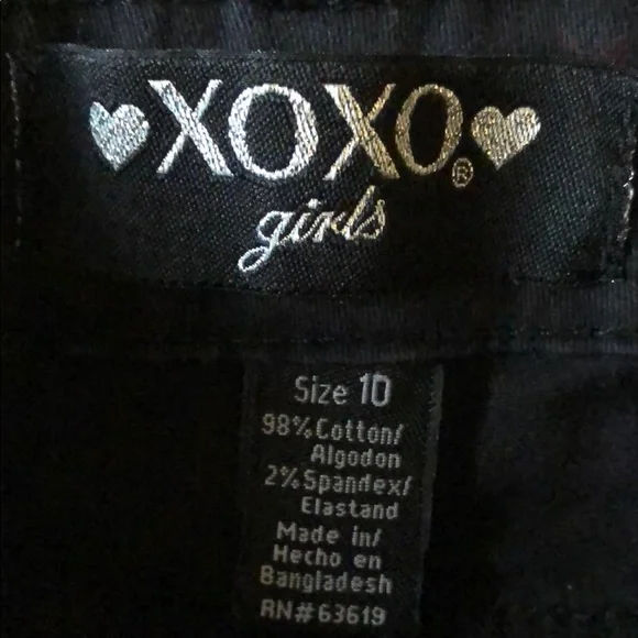 Girl’s Black XOXO Stretch Jeans, size 10 - Picture 4 of 4